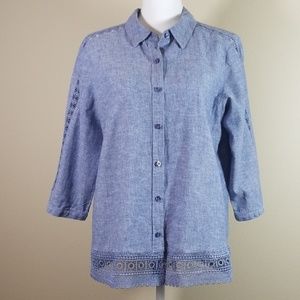 Christopher & Banks chambray shirt